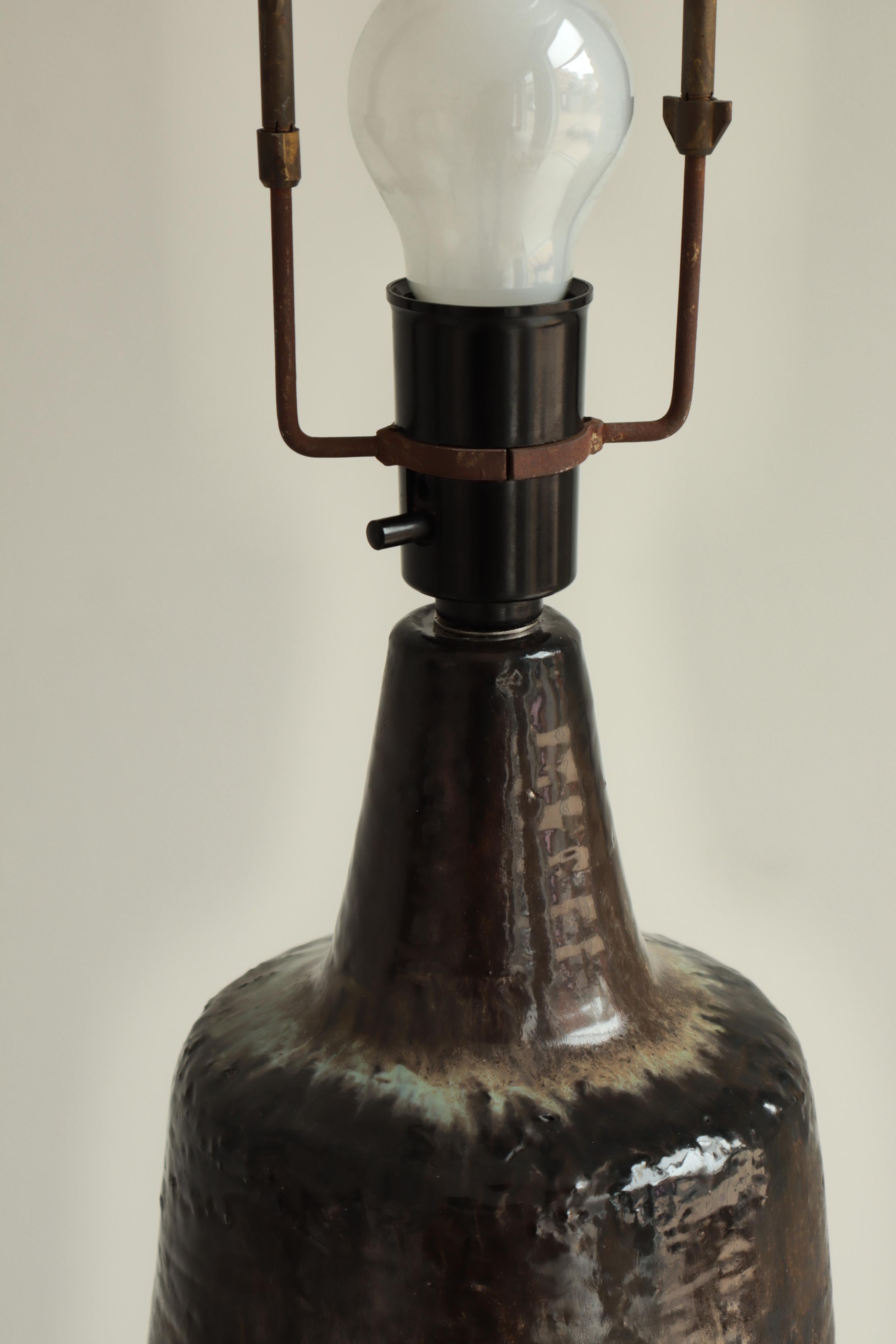 The Modern Scandinavian Large Unique Stoneware Lamp by Sejer Keramik, Denmark, 1960s en vente 3