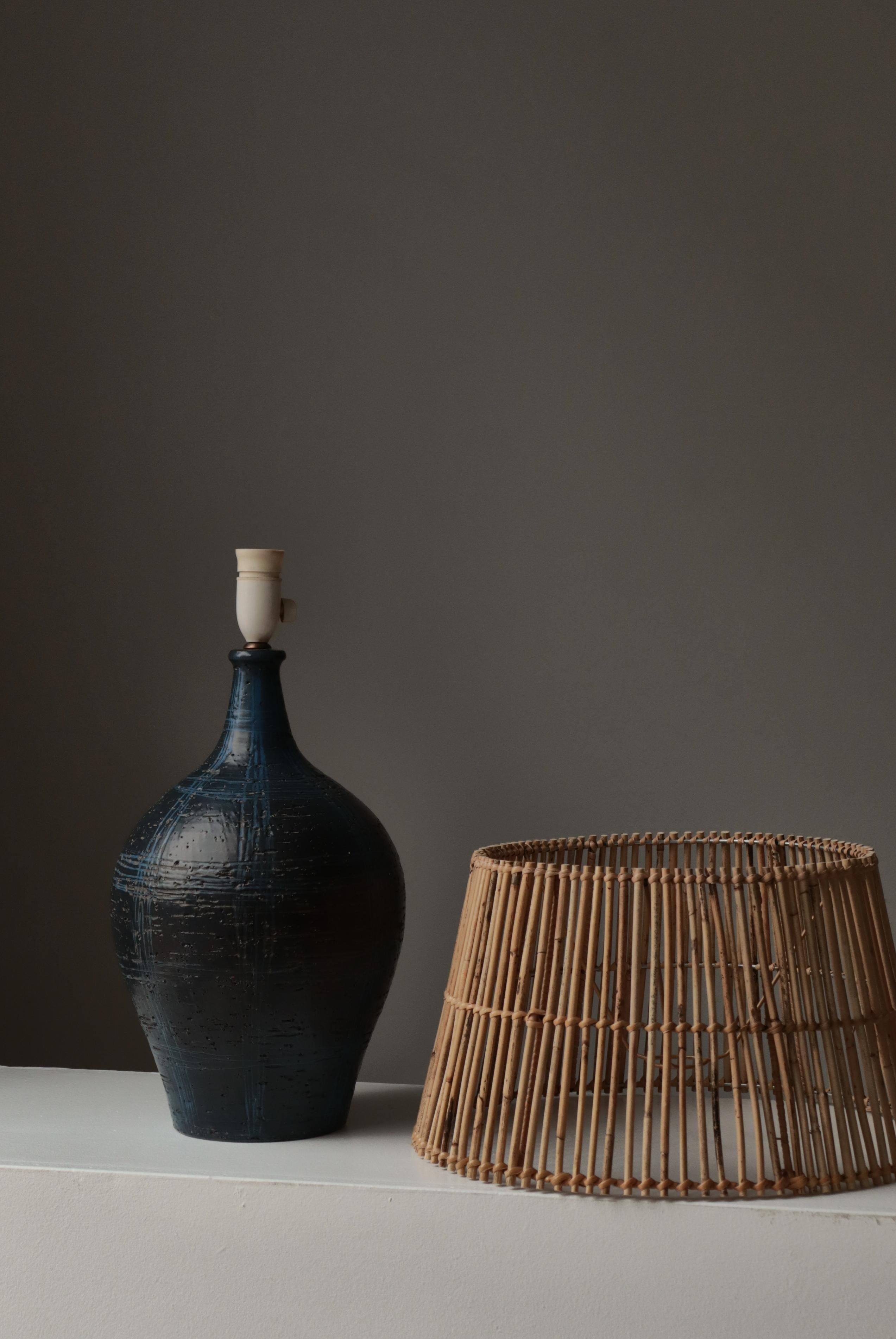 Scandinavian Modern Large Unique Stoneware Lamp by Sejer Keramik, Denmark, 1960s For Sale 7