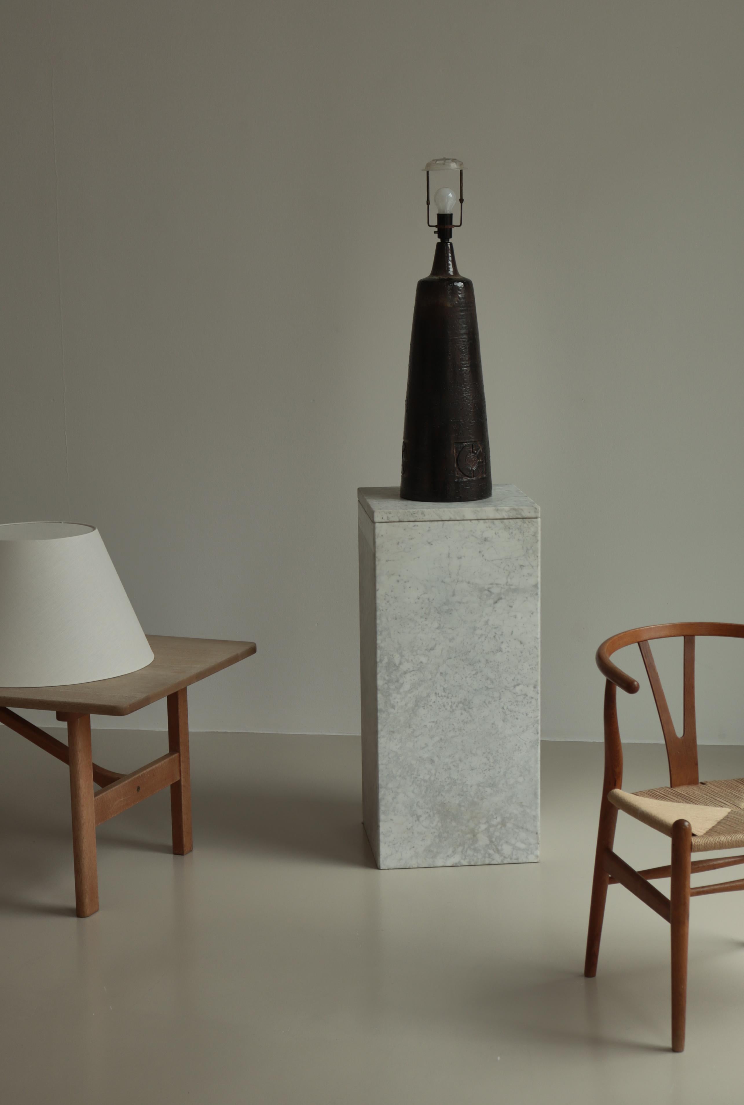 The Modern Scandinavian Large Unique Stoneware Lamp by Sejer Keramik, Denmark, 1960s en vente 7