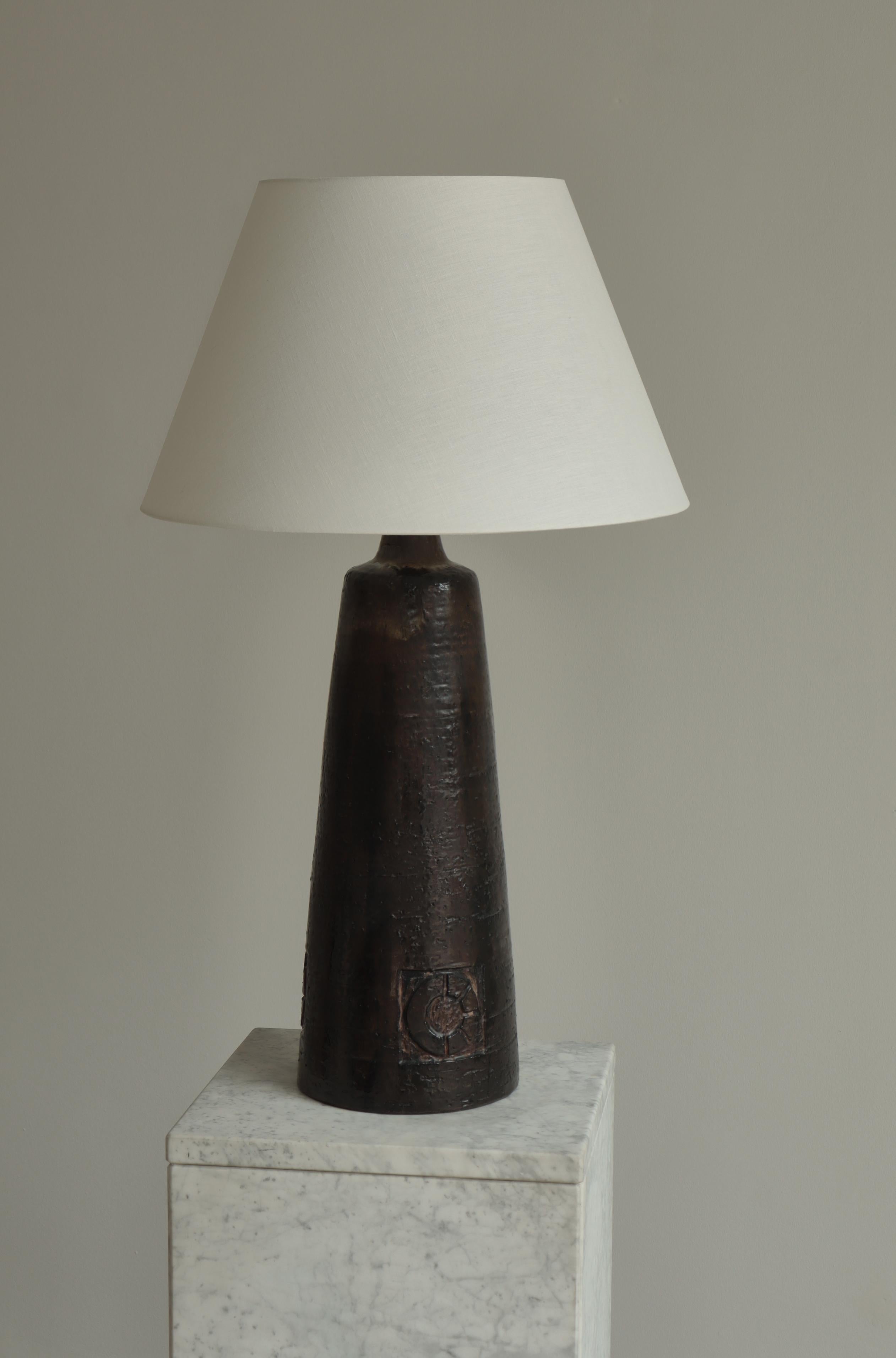 Scandinave moderne The Modern Scandinavian Large Unique Stoneware Lamp by Sejer Keramik, Denmark, 1960s en vente