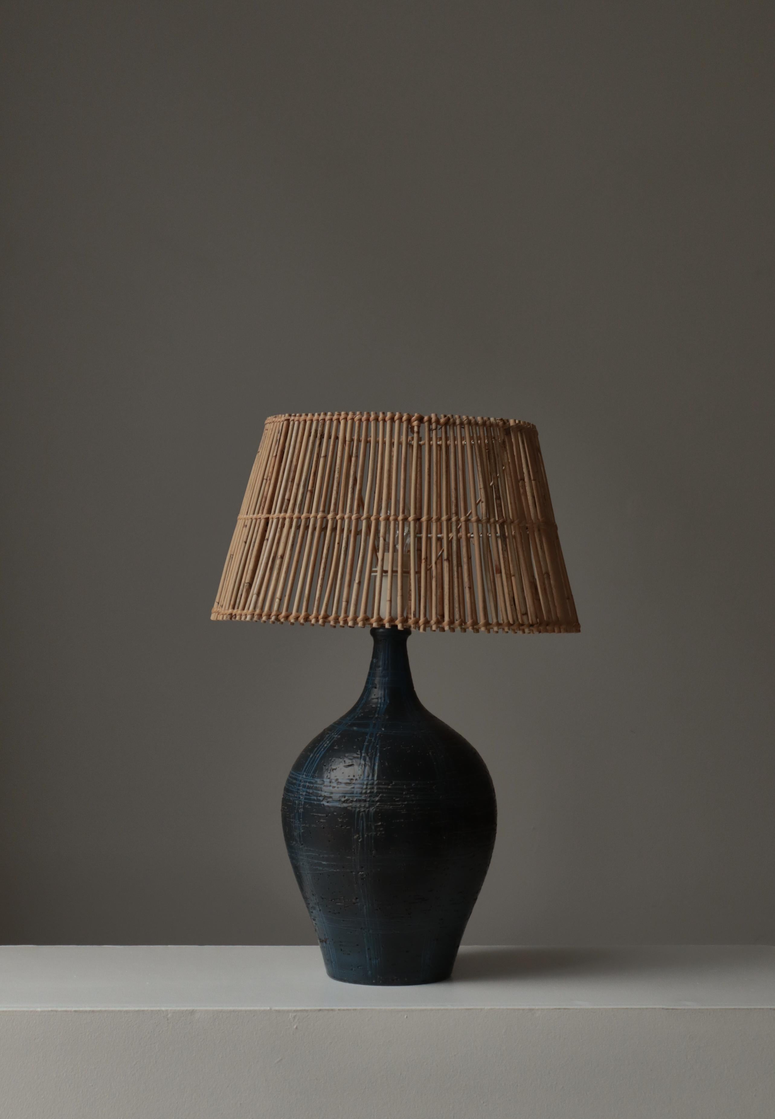 Scandinavian Modern Large Unique Stoneware Lamp by Sejer Keramik, Denmark, 1960s In Good Condition For Sale In Odense, DK