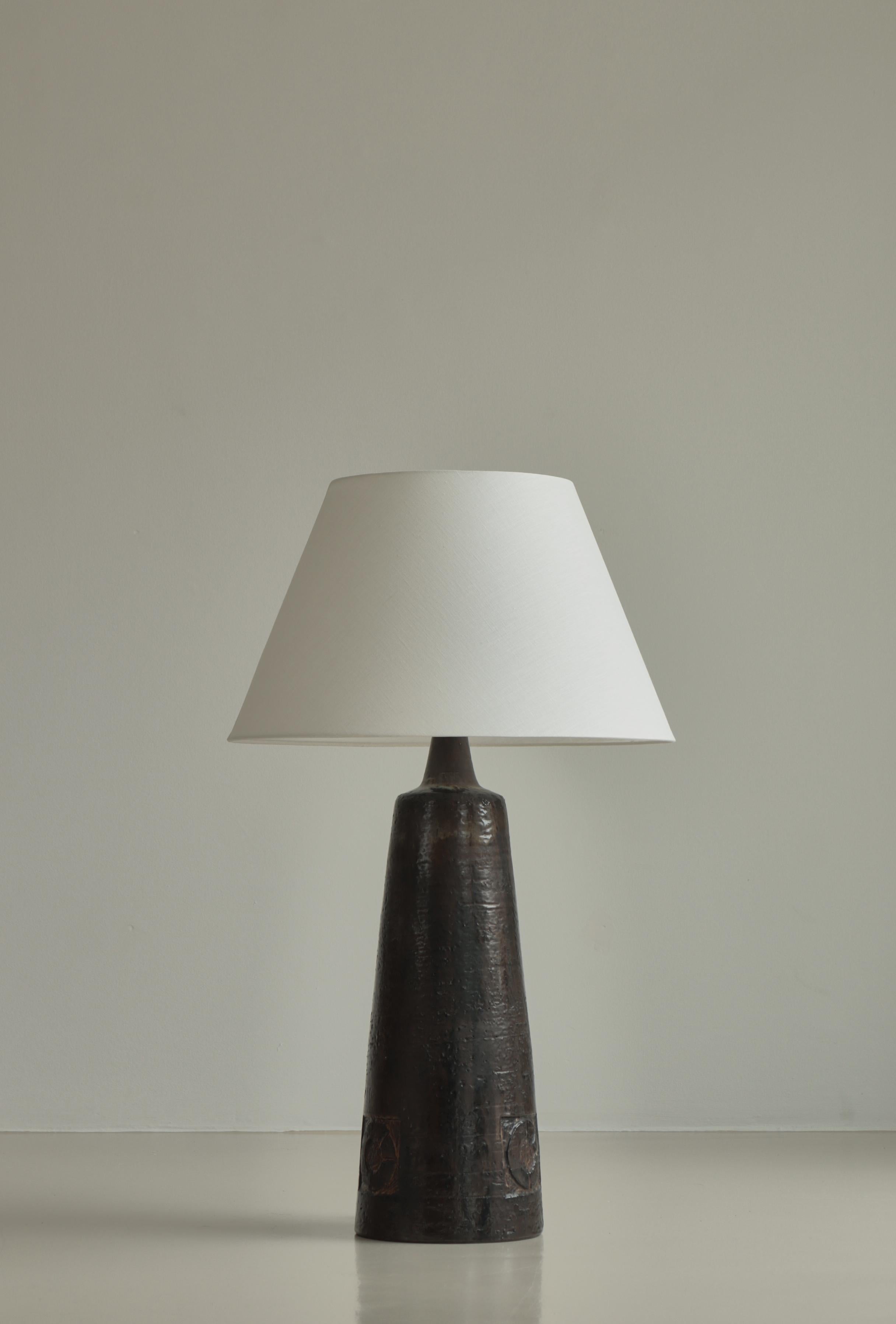 The Modern Scandinavian Large Unique Stoneware Lamp by Sejer Keramik, Denmark, 1960s Bon état - En vente à Odense, DK