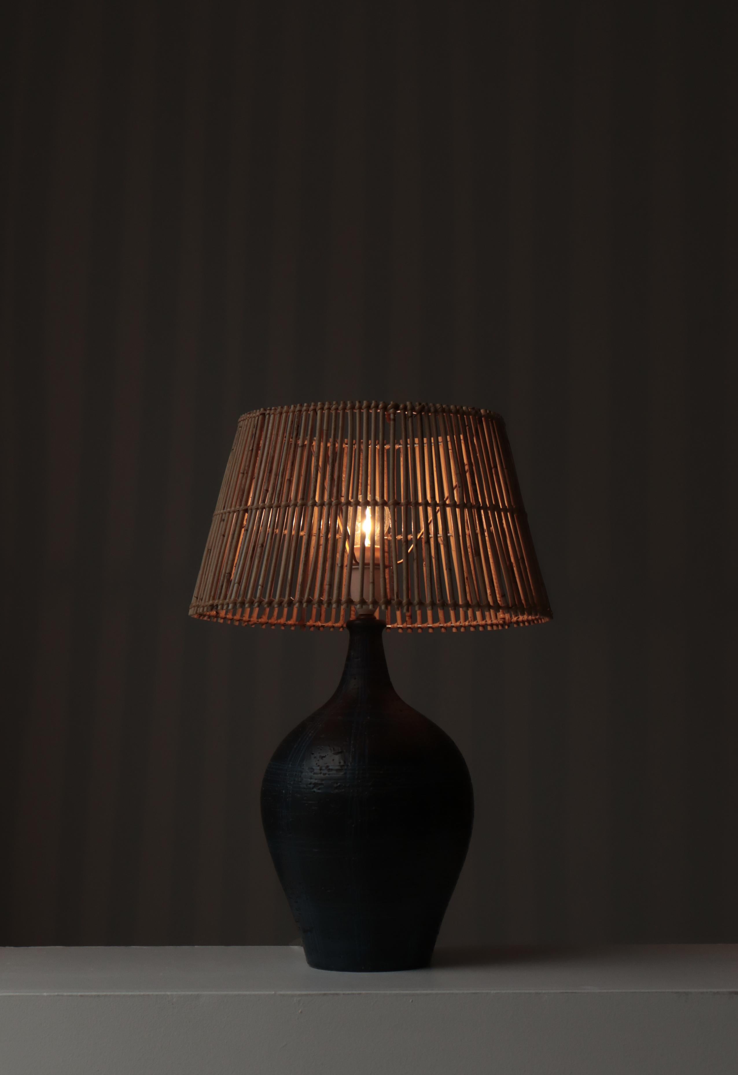 Scandinavian Modern Large Unique Stoneware Lamp by Sejer Keramik, Denmark, 1960s For Sale 1