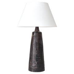 Scandinavian Modern Large Unique Stoneware Lamp by Sejer Keramik, Denmark, 1960s