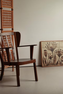 The Modern Scandinavian Modern Large Unique Stoneware Relief by Bente Jensen, Denmark, 1982
