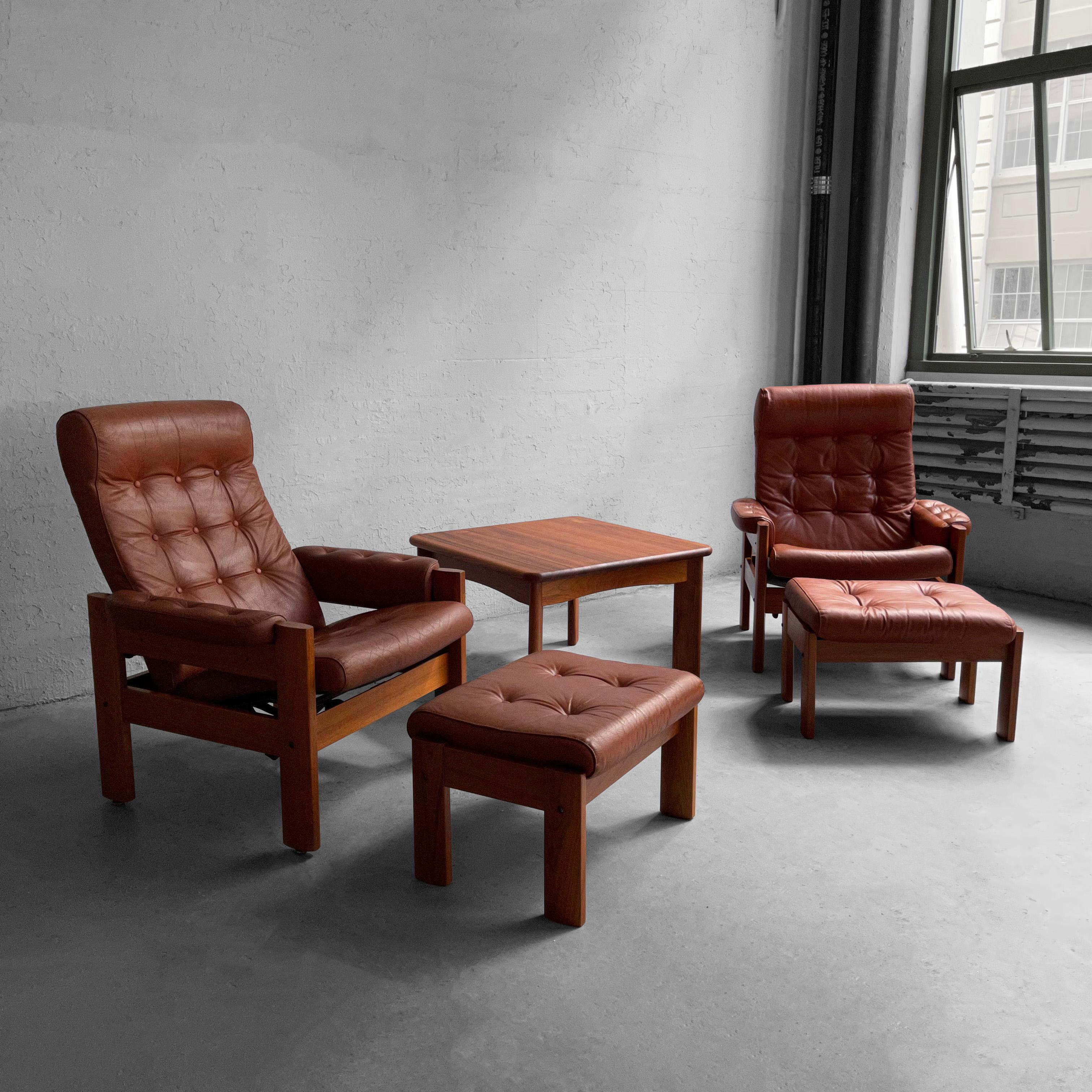 scandinavian leather recliner