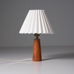 Scandinavian Modern Leather Table Lamp, Lisa Johansson-Pape, Orno Oy, 1950/1960s