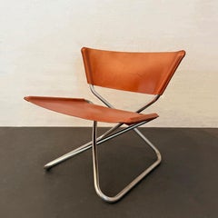 Silla moderna escandinava de cuero "Z Down" de Erik Magnussen para Torben Ørskov