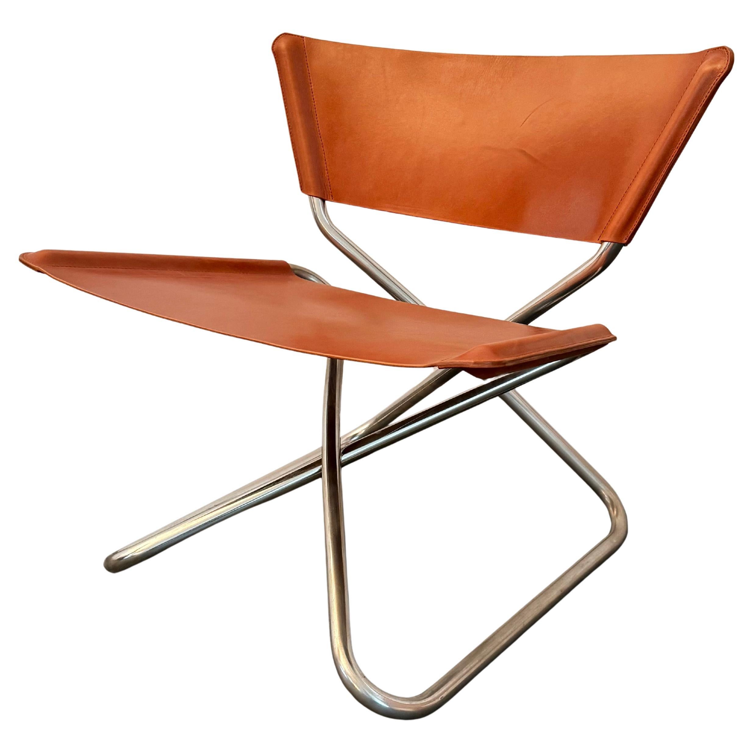Scandinavian Modern Leather "Z Down" Chair By Erik Magnussen For Torben Ørskov