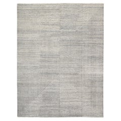 Scandinavian Modern Light Grey Wool Rug 11'10''x15'8''
