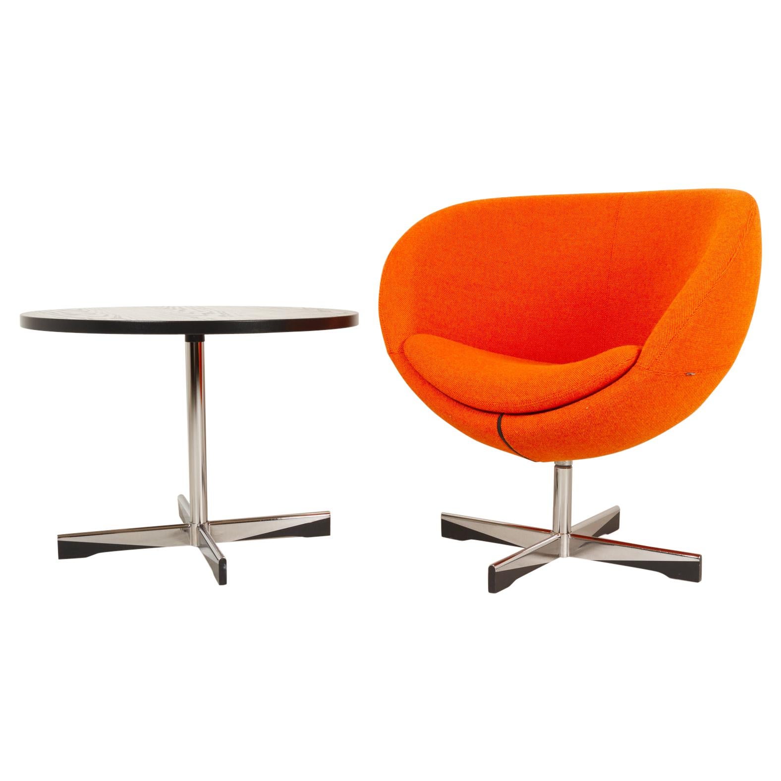 Scandinavian Modern Lounge Chair and Table by Sven Ivar Dysthe, 21st Century