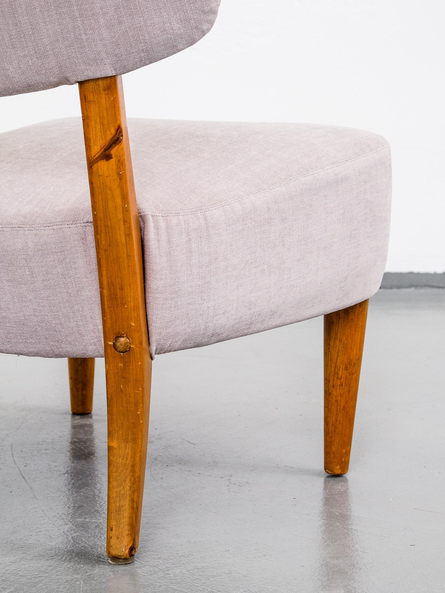 Fabric Scandinavian Modern Lounge Chair by Lisa-Johansson Pape, 1940s