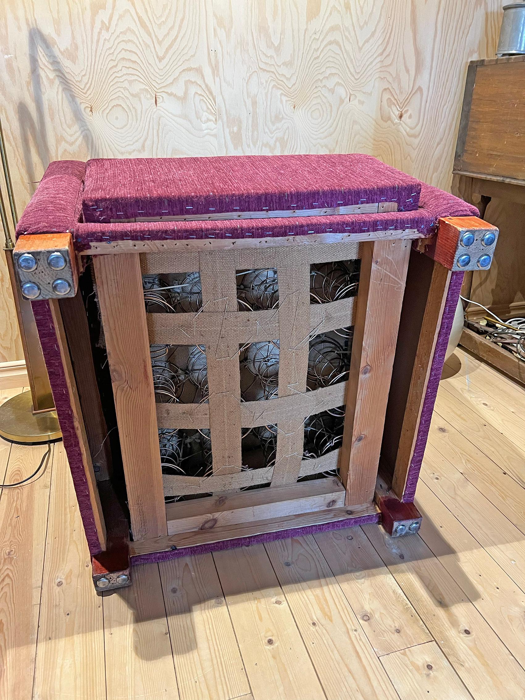 Silla de salón moderna escandinava ca 1930's Tela en venta