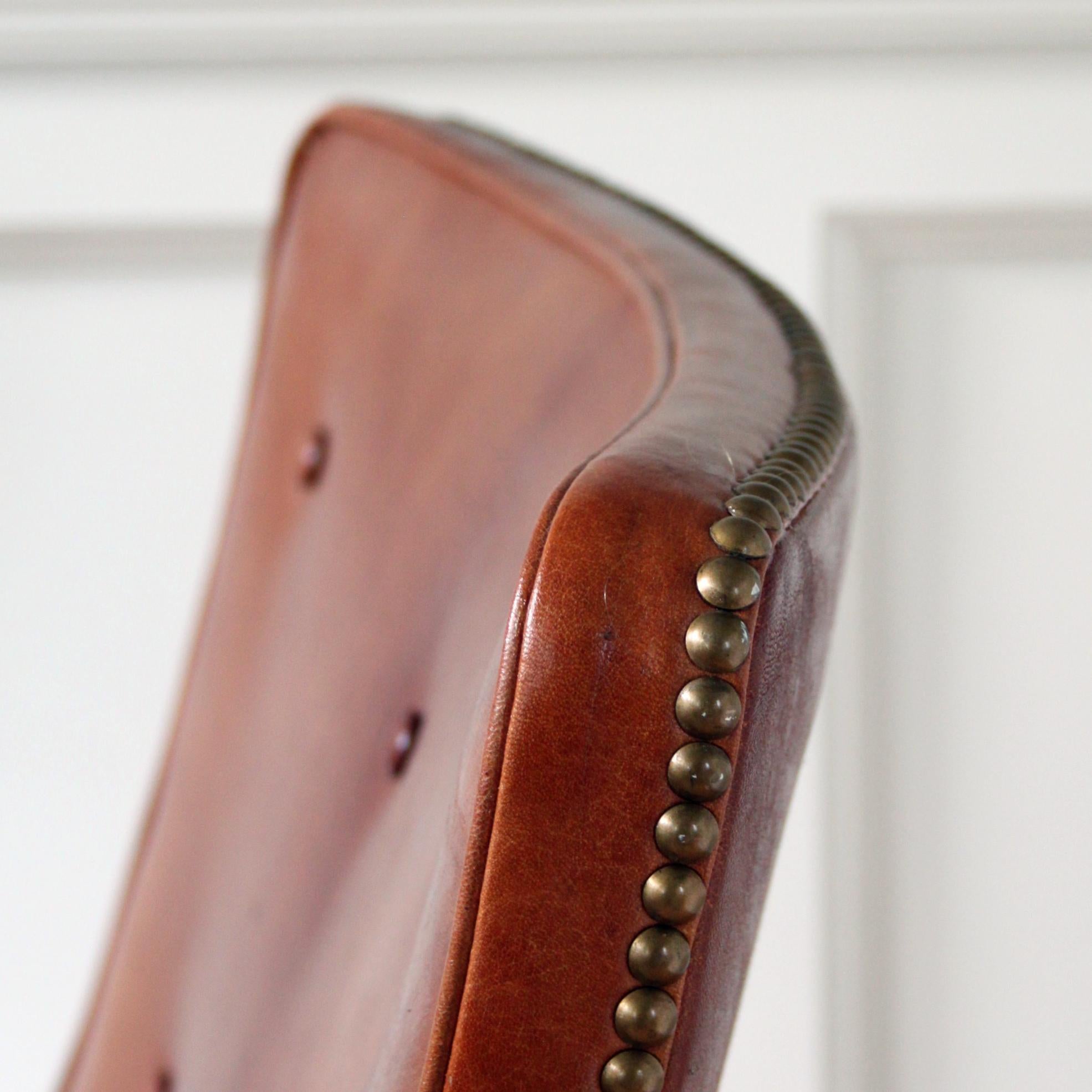 Cuir Chaise longue The Moderns, Jacob Kjær, acajou et cuir Niger en vente