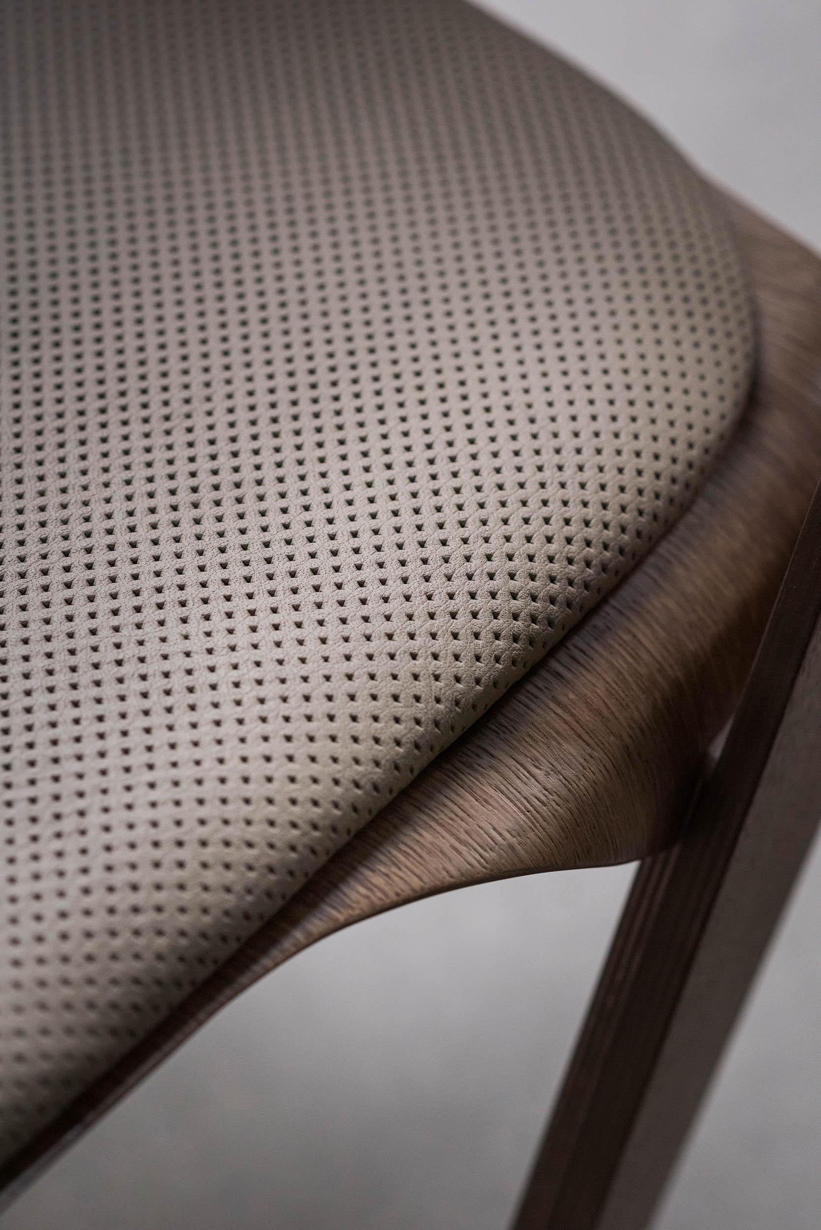 Scandinavian Modern Lounge Chair 'Lavitta' by Poiat, Dark Oak For Sale 2