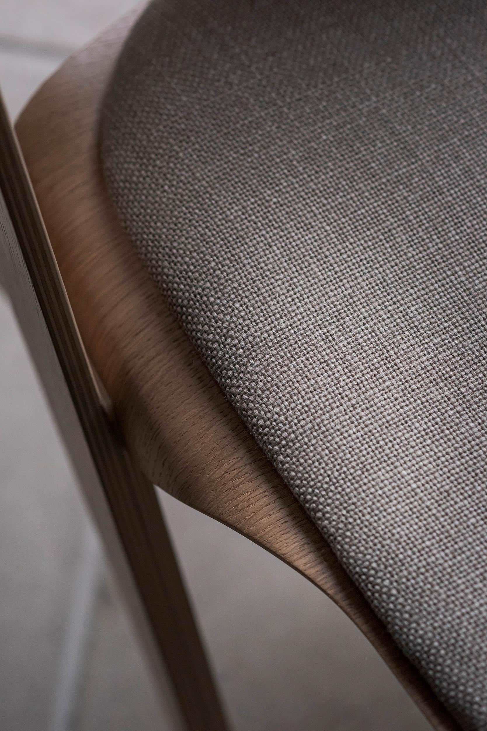 Scandinavian Modern Lounge Chair 'Lavitta' by Poiat, Dark Oak For Sale 3