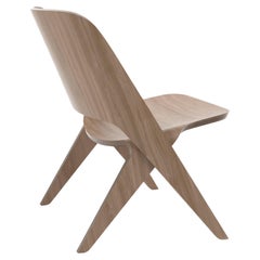 Scandinavian Modern Lounge Chair 'Lavitta' by Poiat, Dark Oak