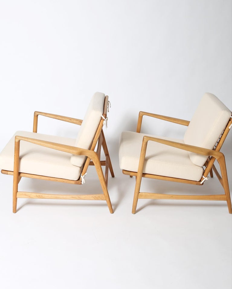 American Scandinavian Modern Lounge Chairs, Pair
