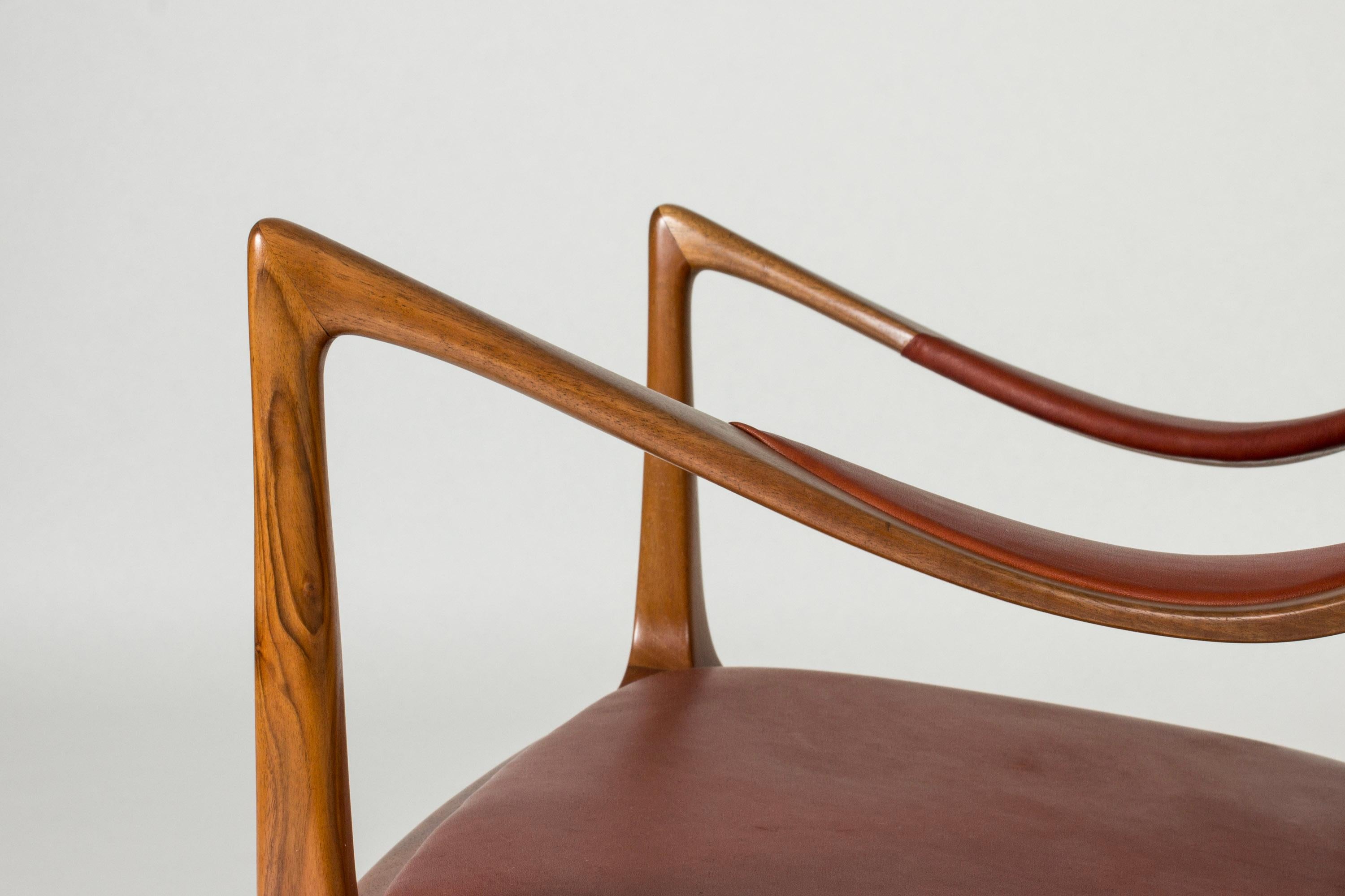 Scandinavian Modern Lounge Chairs by Hans Asplund, NK, Sweden, 1955 For Sale 4
