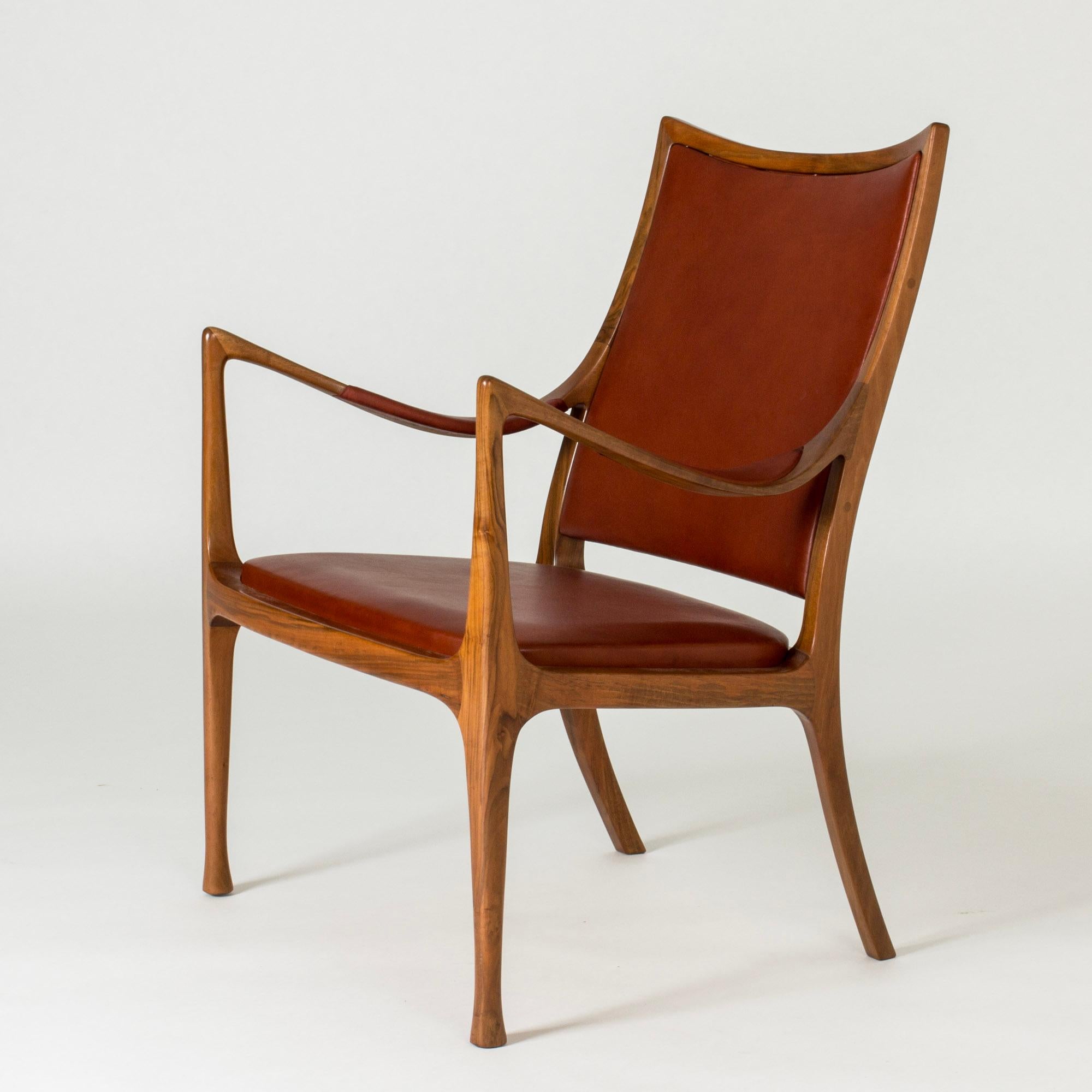 Mid-20th Century Scandinavian Modern Lounge Chairs by Hans Asplund, NK, Sweden, 1955 For Sale