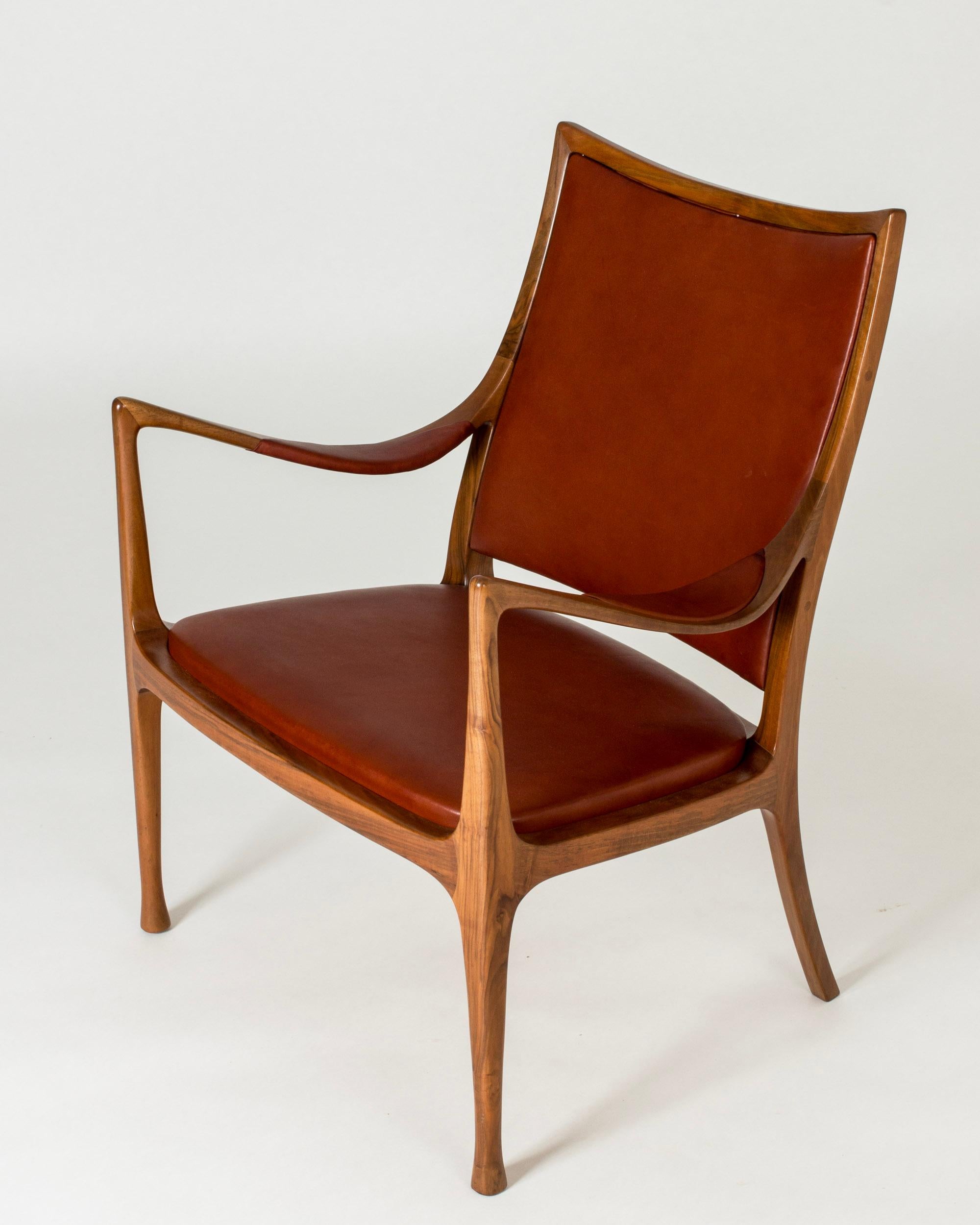 Scandinavian Modern Lounge Chairs by Hans Asplund, NK, Sweden, 1955 For Sale 2
