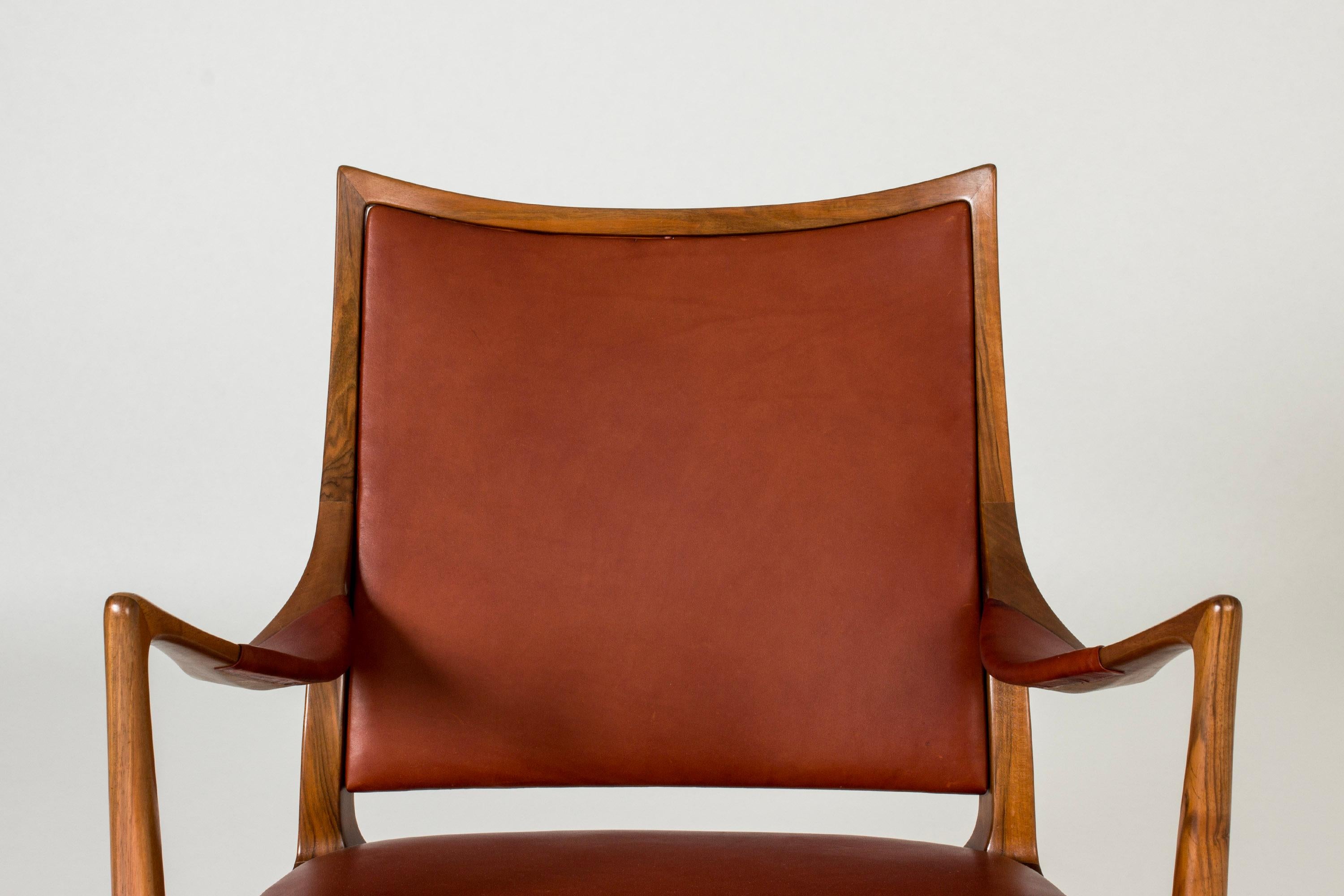 Scandinavian Modern Lounge Chairs by Hans Asplund, NK, Sweden, 1955 For Sale 3