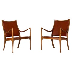 Retro Scandinavian Modern Lounge Chairs by Hans Asplund, NK, Sweden, 1955