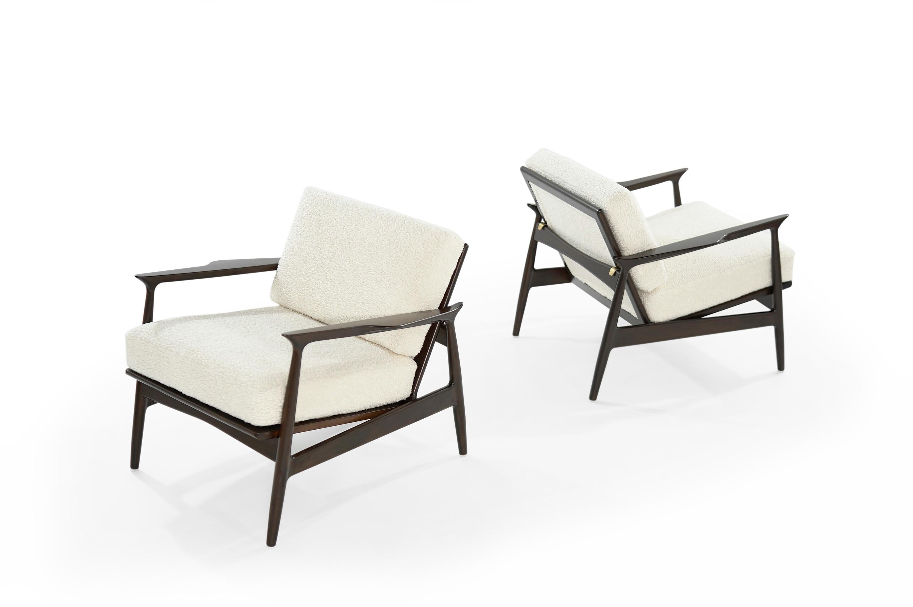 20th Century Scandinavian Modern Lounge Chairs by Ib Kofod-Larsen, circa 1950s