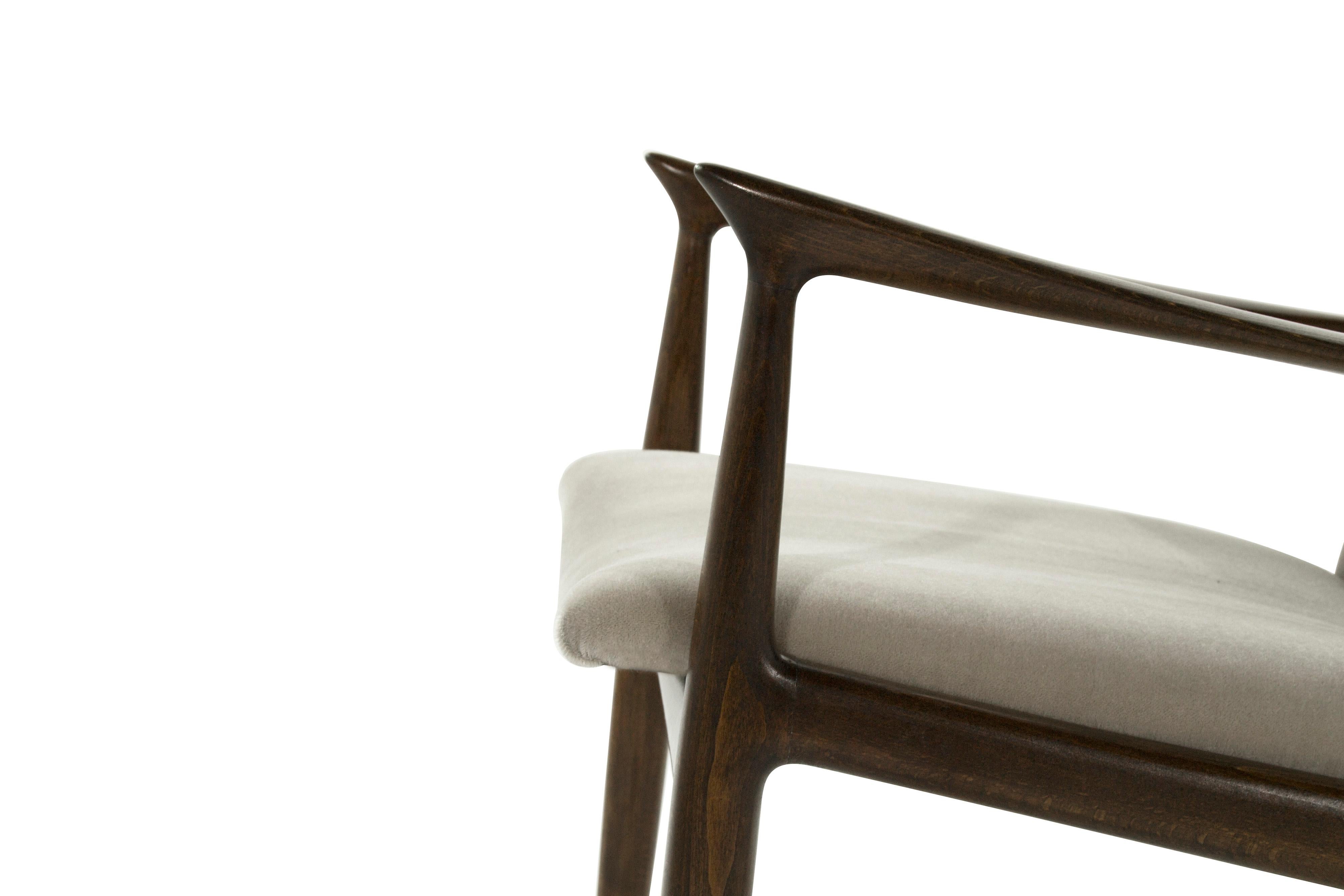 Scandinavian Modern Lounge Chairs by Ib Kofod-Larsen in Mohair 3