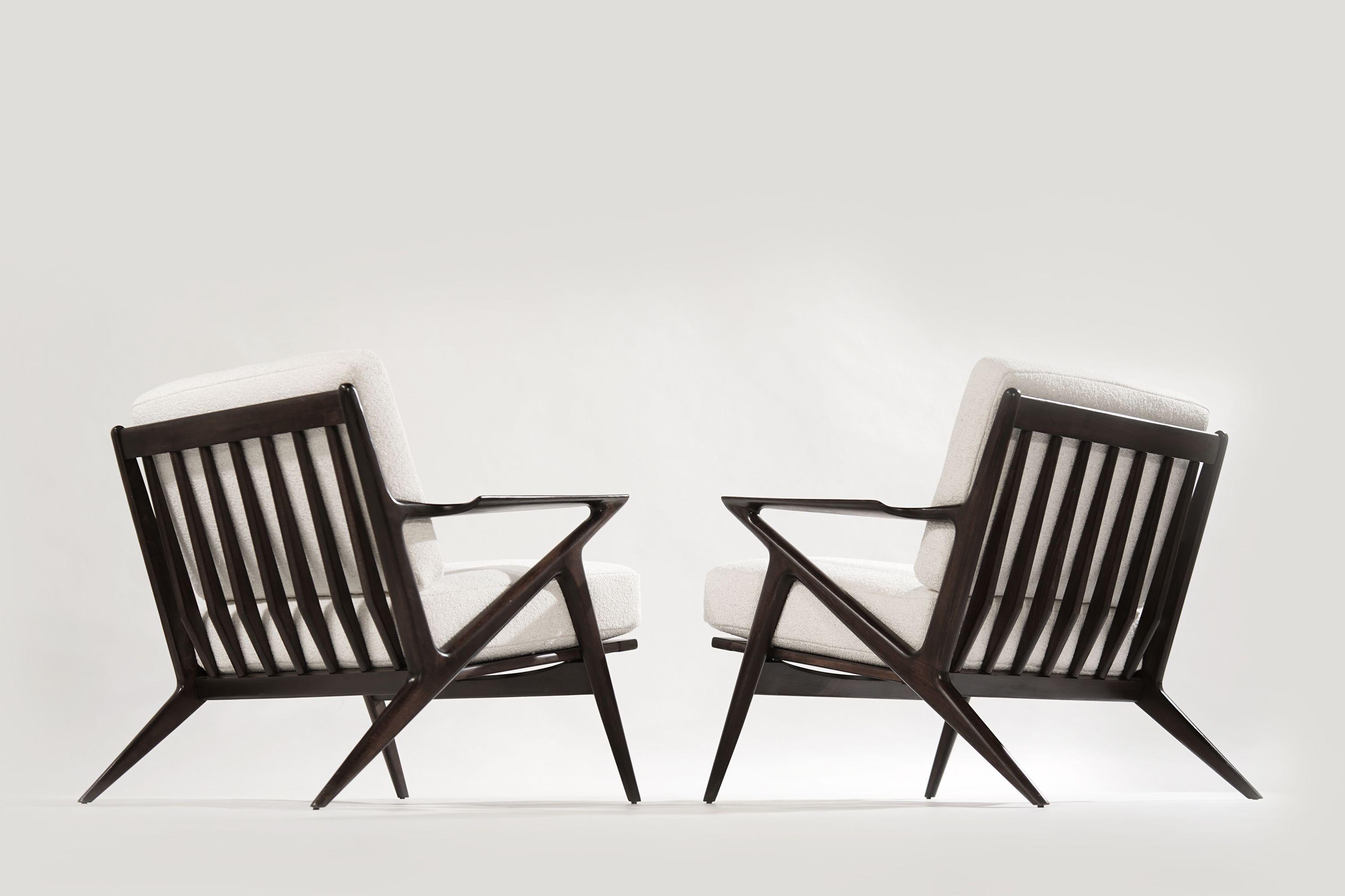 Mid-Century Modern Scandinavian Modern Lounge Chairs by Poul Jensen