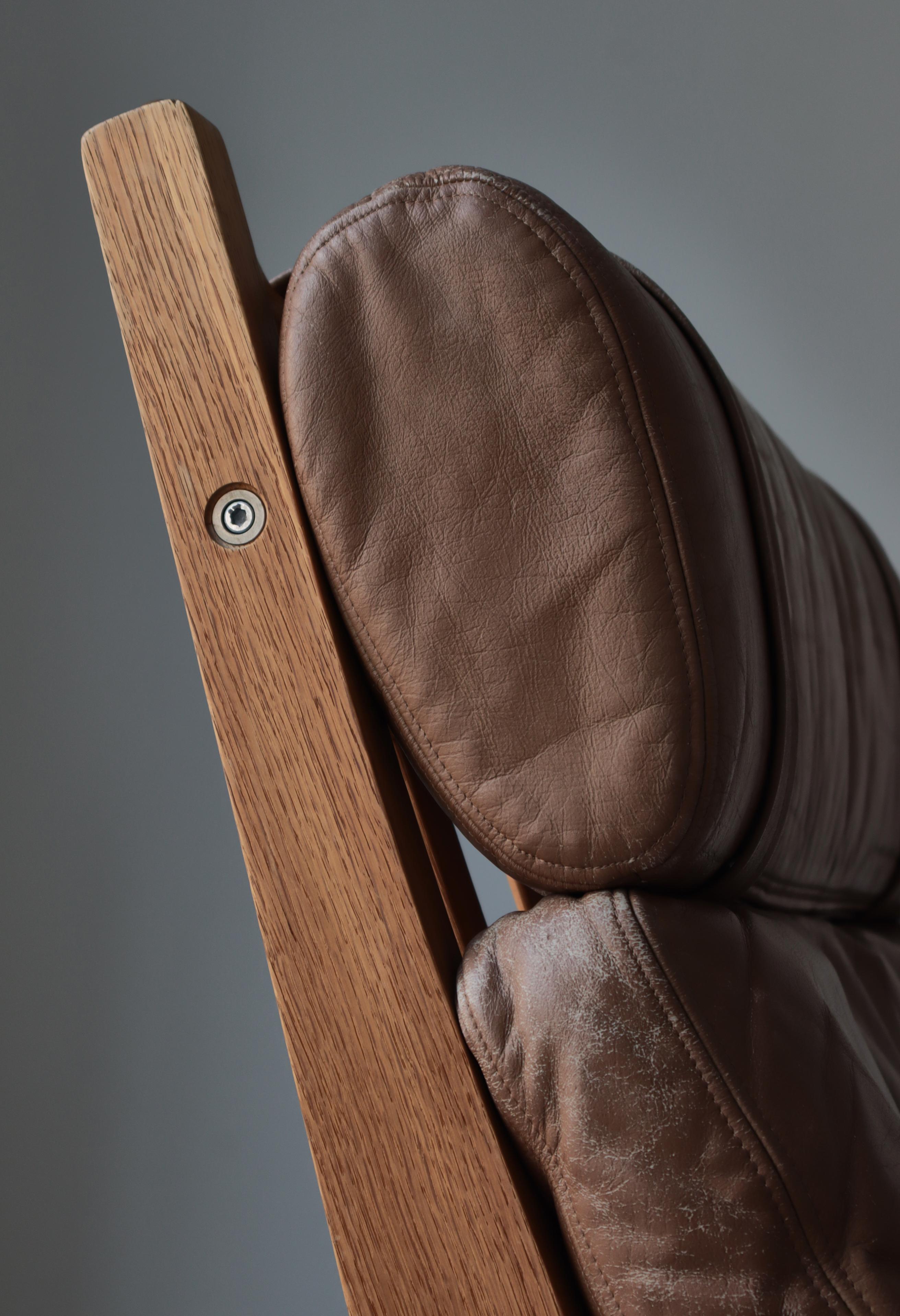 Sedie da salotto The Modern Scandinavian in Oak e pelle di Hans J. Wegner, 1960 in vendita 8