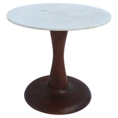 Mesa auxiliar de mármol moderna escandinava