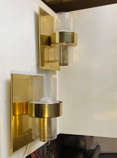 Skandinavische moderne maritime Wandleuchter aus Messing und Glas von Jonas Hidle, 1970er Jahre