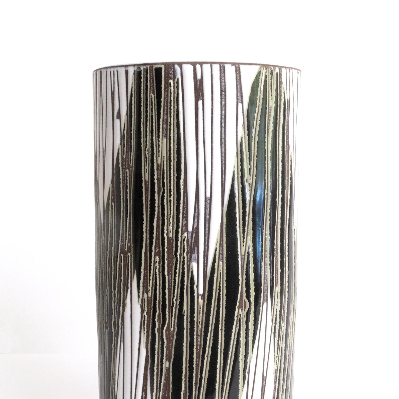 Vernissé Vase moderne scandinave « Mars » de Mari Simmulsson pour Upsala Ekeby en vente