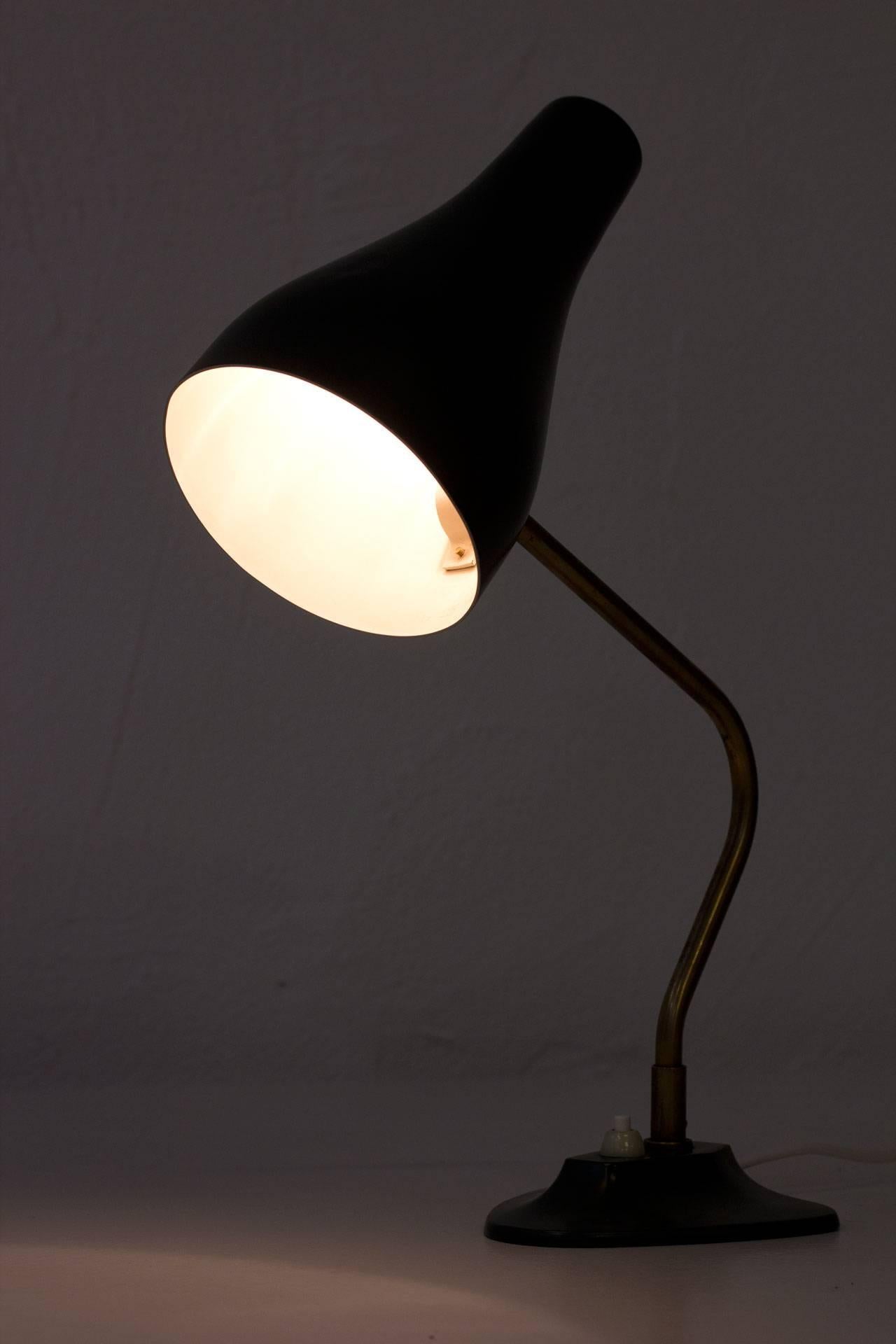 Scandinavian Modern Metal and Brass Table Lamp by ASEA, Sweden 7
