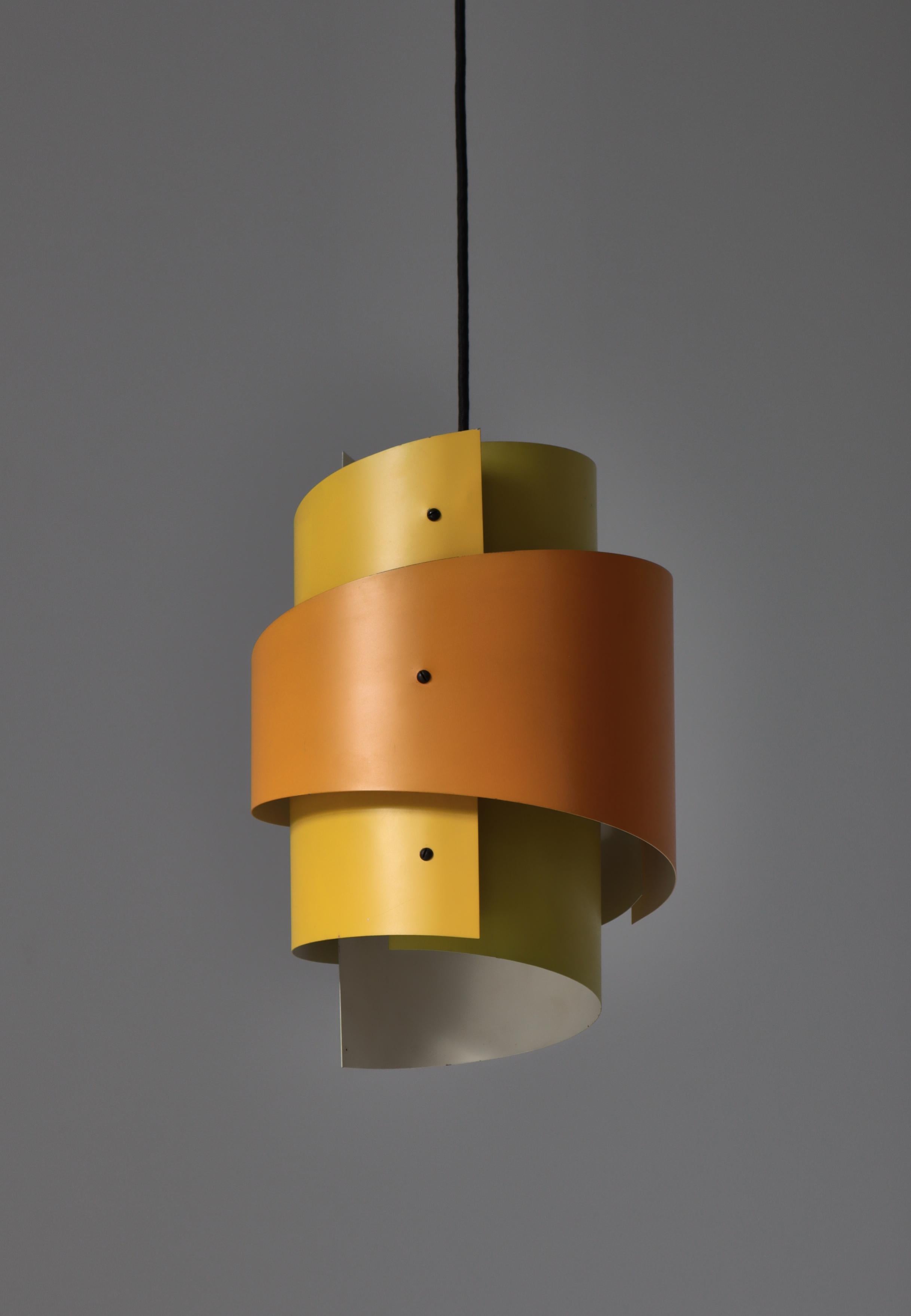 Colgante escandinavo amarillo / naranja de Simon Henningsen LYFA, Dinamarca, Años 60 Escandinavo moderno en venta