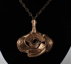 Scandinavian Modern Midcentury Bronze Modernist Pendant by Else & Paul Norway
