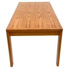 Scandinavian modern mid century pine rectangle dining table