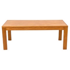 Scandinavian modern mid century pine rectangle dining table