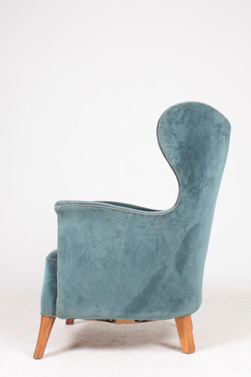 Danish Scandinavian Modern Midcentury Lounge Chair by Gunnel Nyman, 1940s