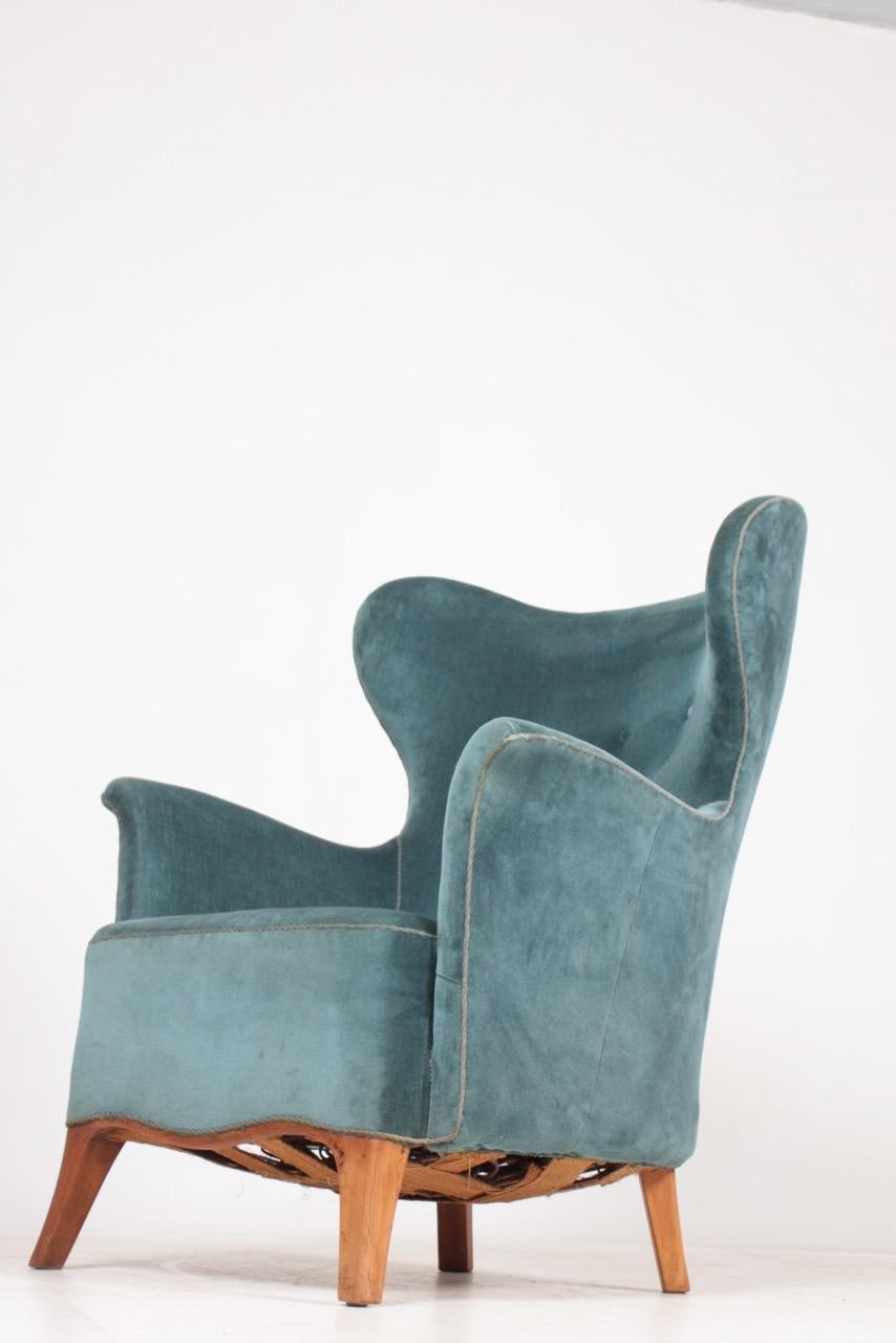 Scandinavian Modern Midcentury Lounge Chair by Gunnel Nyman, 1940s 2