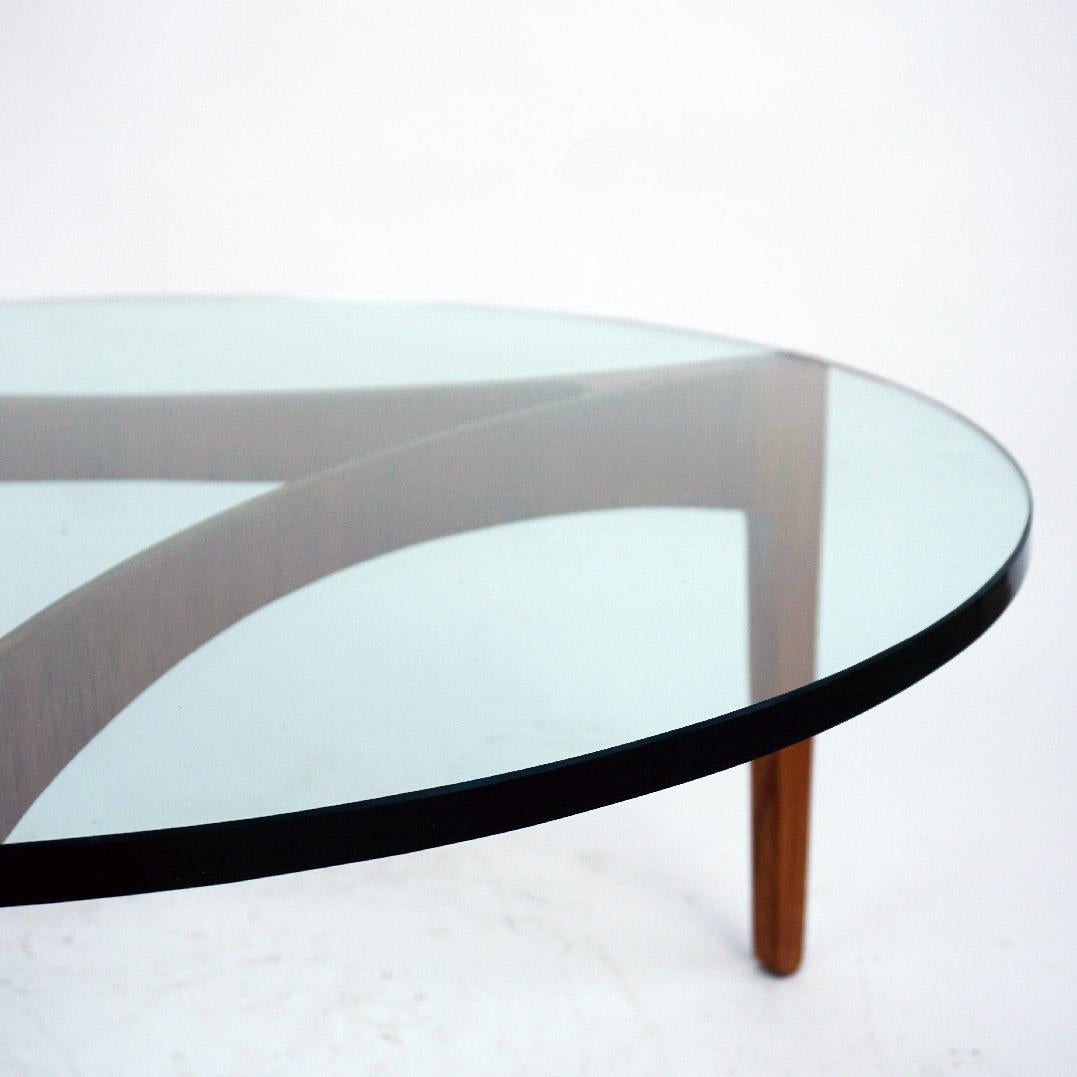  Scandinavian Modern Mod. 104 Teak and Glass Coffee Table by Sven Ellekaer For Sale 5