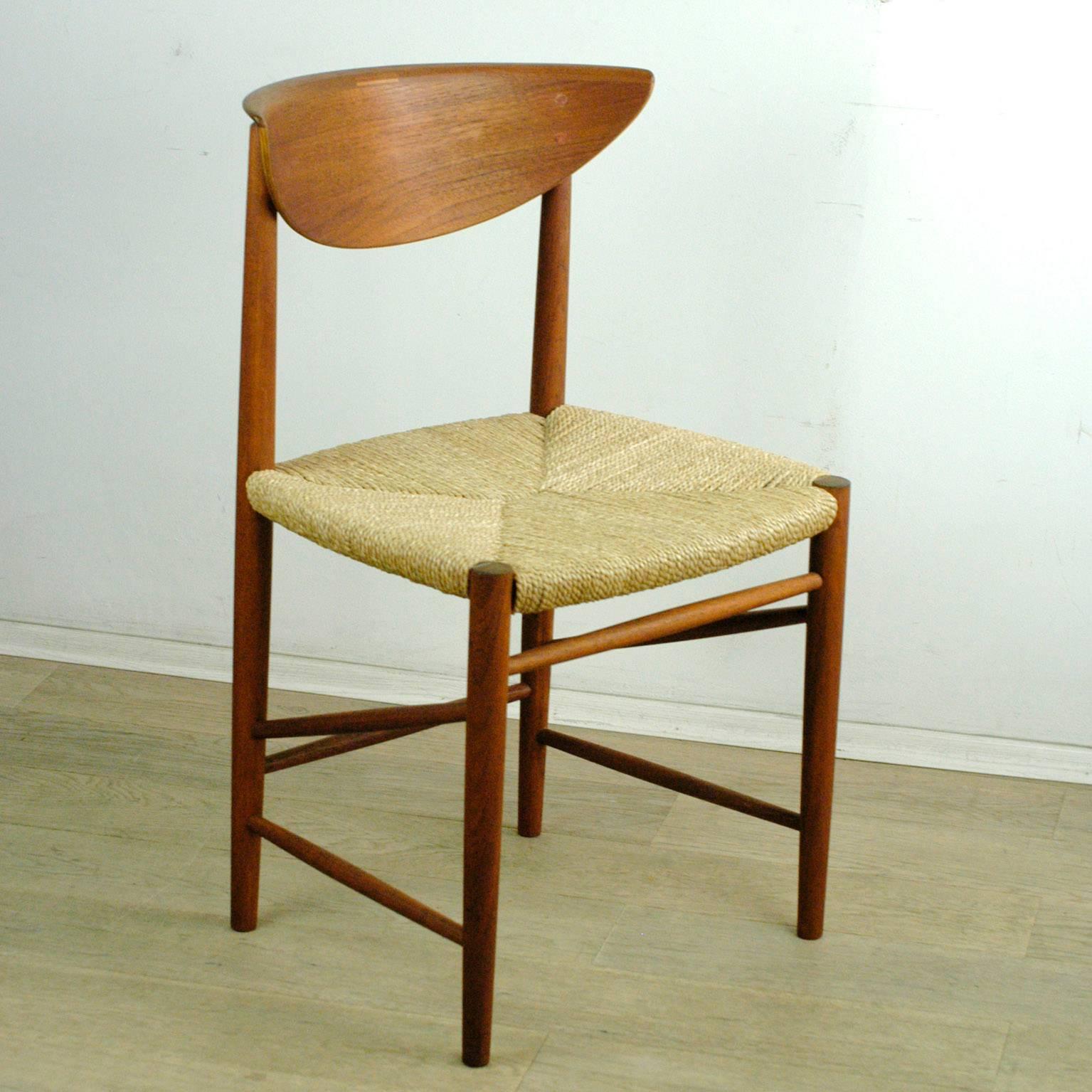 Scandinavian Modern Mod. 316 Teak Dining Chair by Peter Hvidt for Soborg In Good Condition In Vienna, AT
