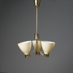 Skandinavische moderne Hängeleuchte Model No. 212-3, Lisa Johansson-Pape, Orno Oy, 1950er Jahre