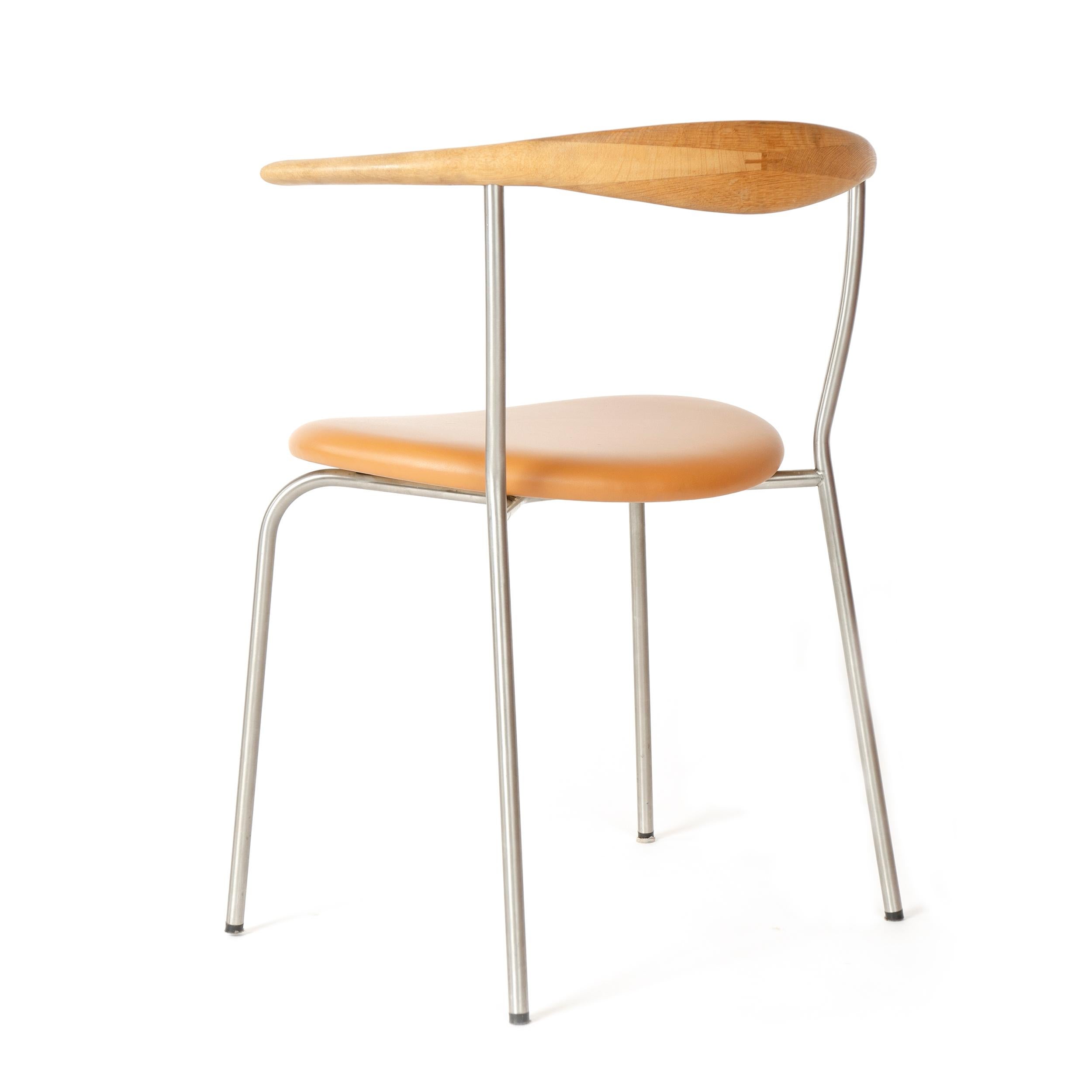 Steel Scandinavian Modern Model 701 Minimal Chair by Hans J. Wegner for PP Mobler