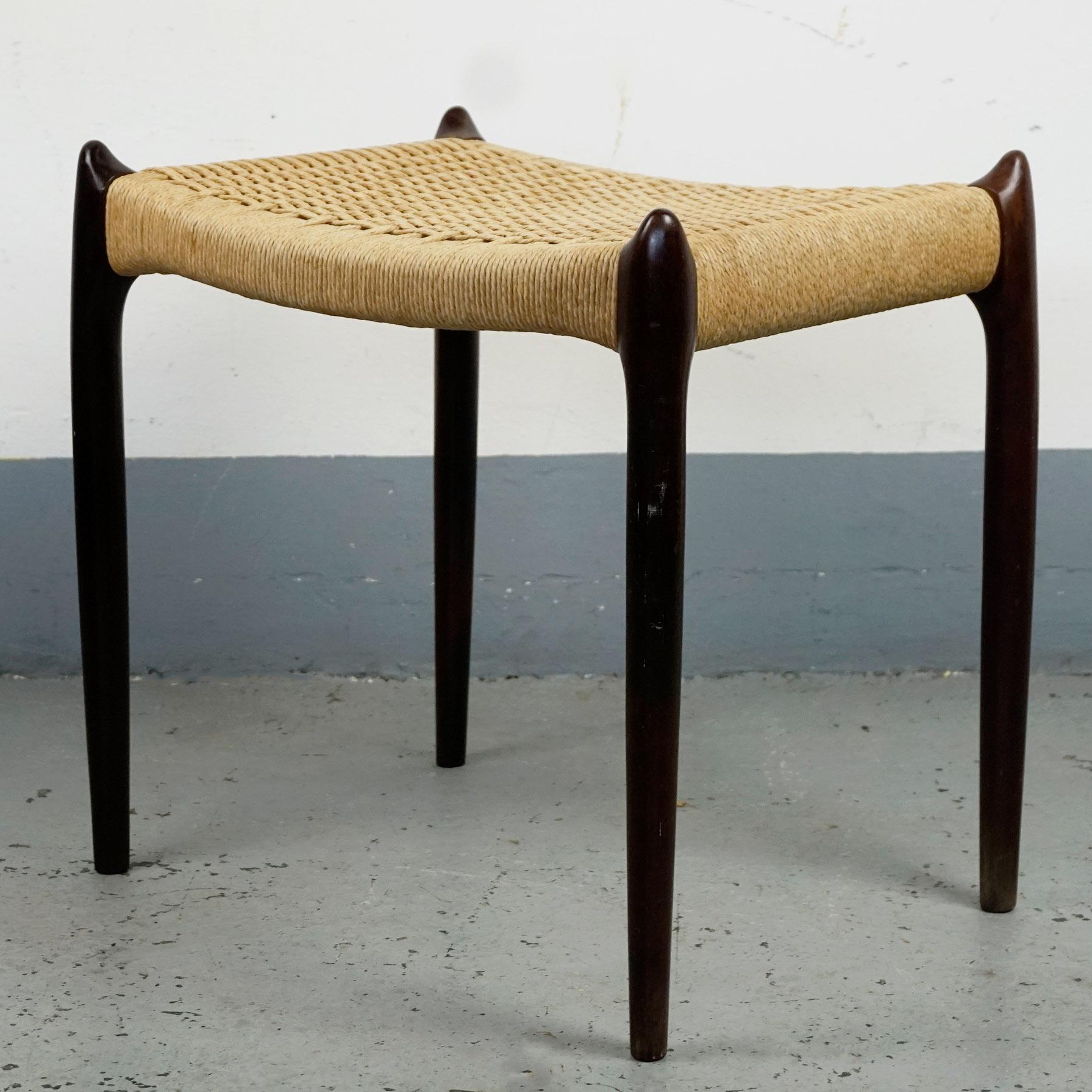 Mid-20th Century Scandinavian Modern Model 78a Rosewood Stool by Niels Otto Moller