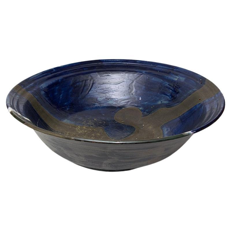 Scandinavian Modern Monumental Studio Ceramic Bowl by Carl Cunningham-Cole For Sale
