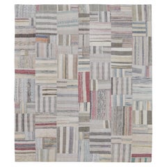 Scandinavian Modern Multi Color Vintage  Rug 8'10''x9'11''