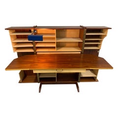 Skandinavischer moderner Sekretär/Schreibtisch aus Rosenholz, Mummenthaler und Meier, Hideaway