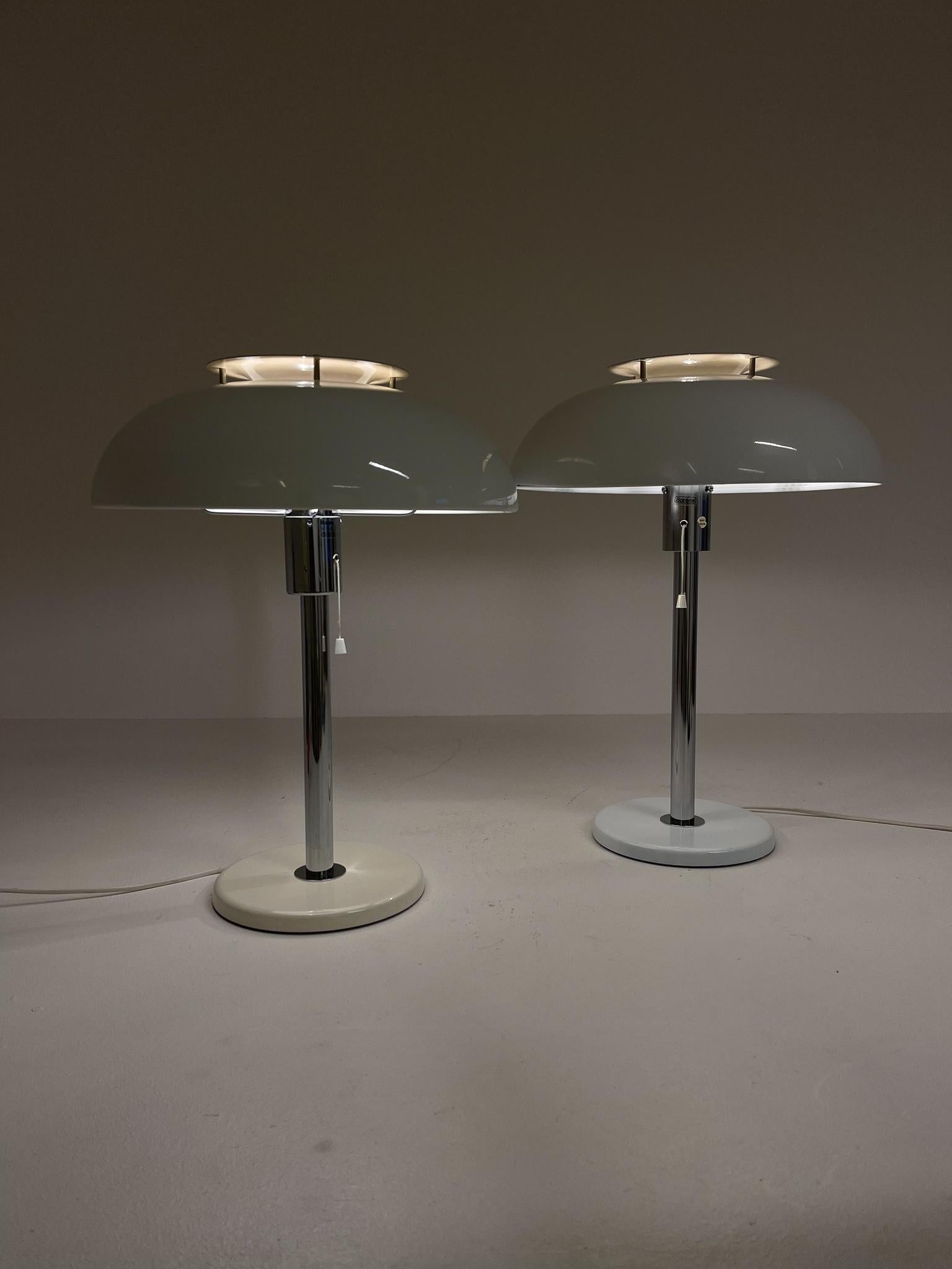 Scandinavian Modern Mushroom Table Lamps Fagerlhults, Sweden, 1970s 11